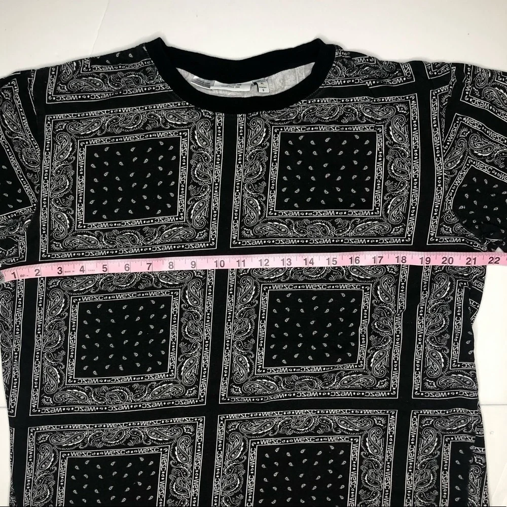 WESC Black Bandanna T-Shirt Unisex L/XL